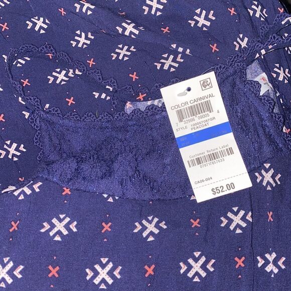 ✨2xHP✨Print High Neck Challis Walkthrough Dress✨ - Picture 3 of 6